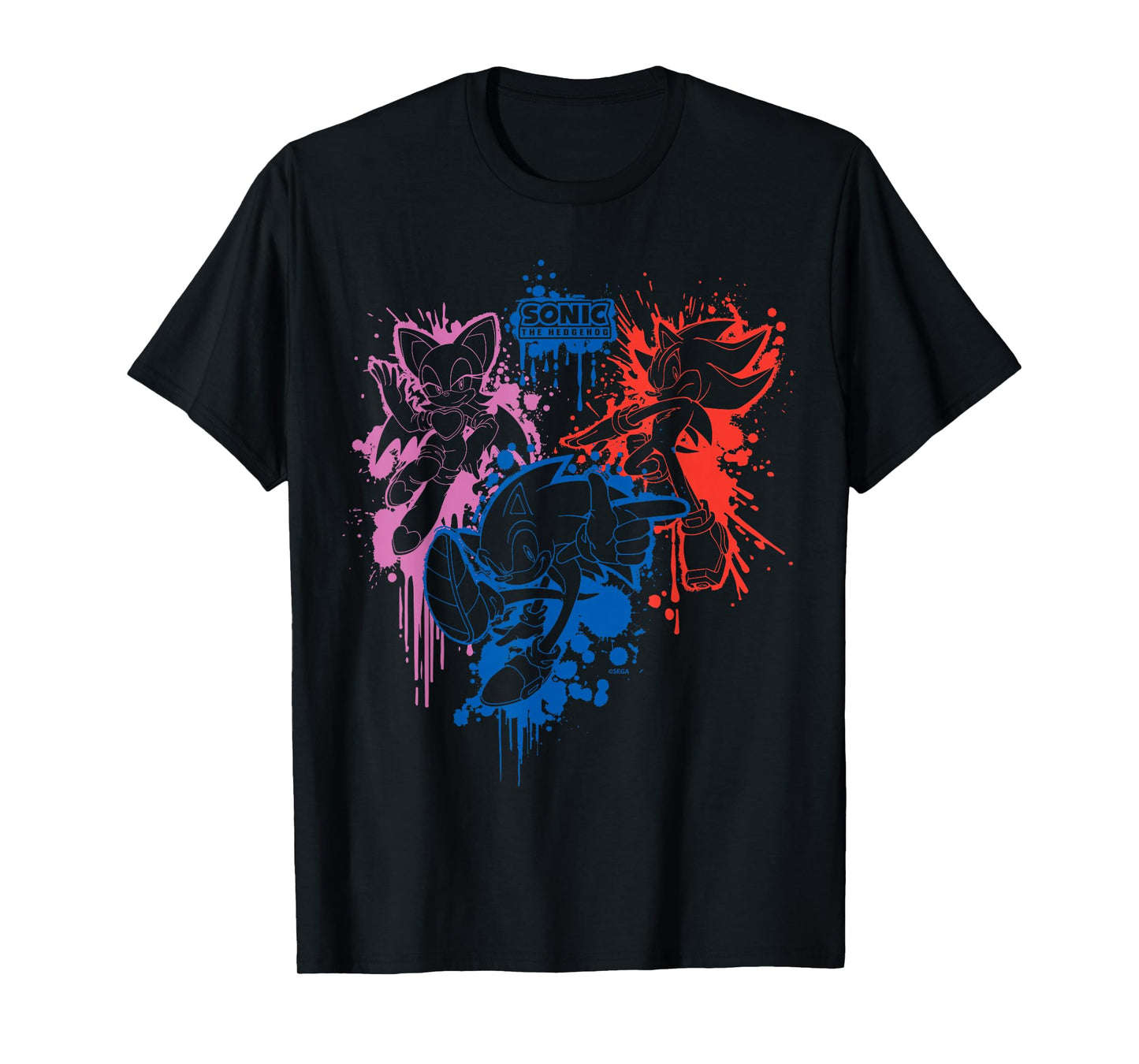 Sonic the Hedgehog - Spray Paint (Rouge, Sonic, Shadow) T-Shirt