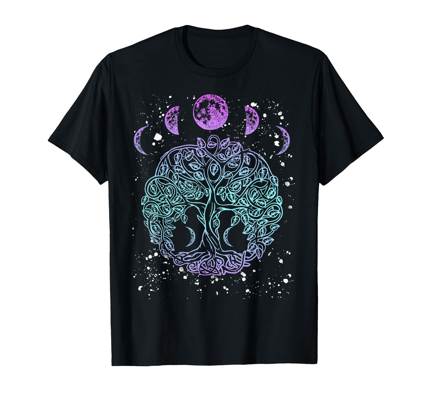 Moon Phases Tree of Life - Viking Pagan Wicca T-Shirt