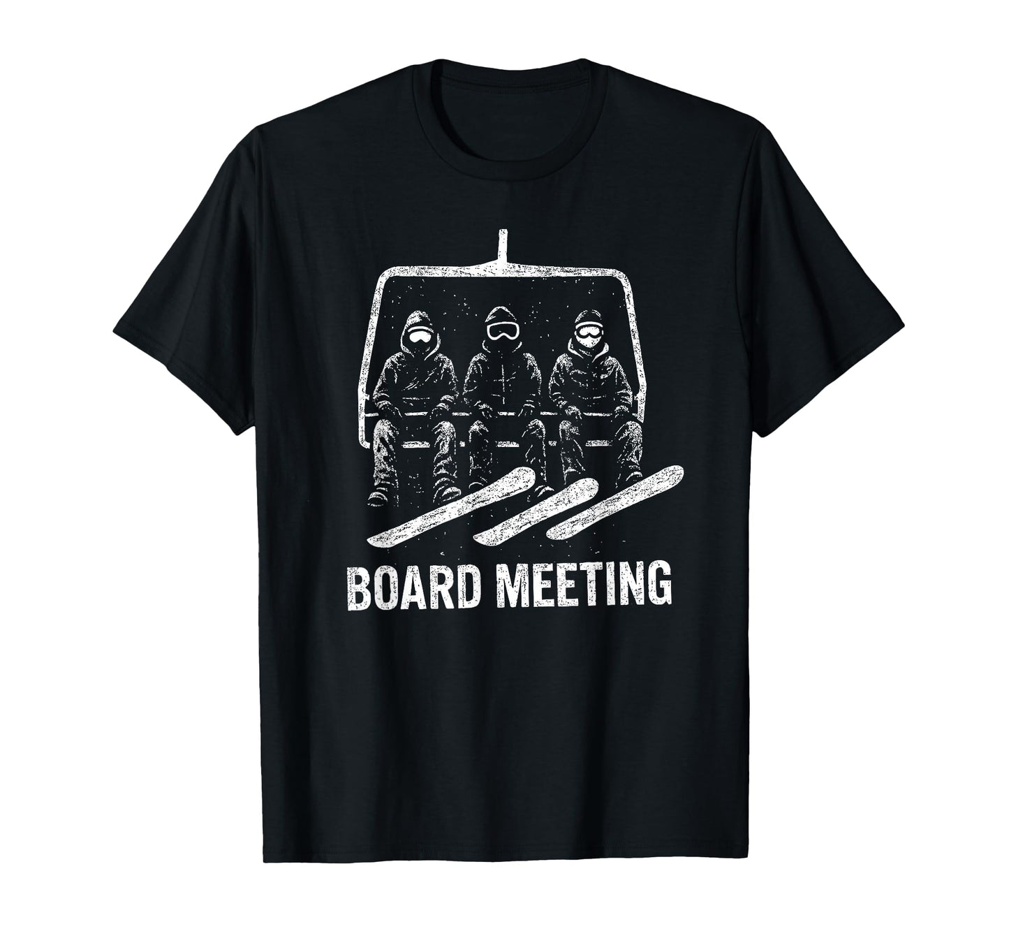 Snowboard Board Meeting Ski Lift Skier Winter Sports T-Shirt