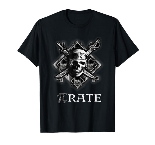 UAB KIDKIS Women's Math Enthusiasts Party Goers Pirates Fans Black Small Modern Crew Neck T-Shirt