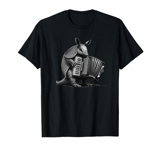 Armadillo playing the accordion, Funny Animals, Musicians T-Shirt