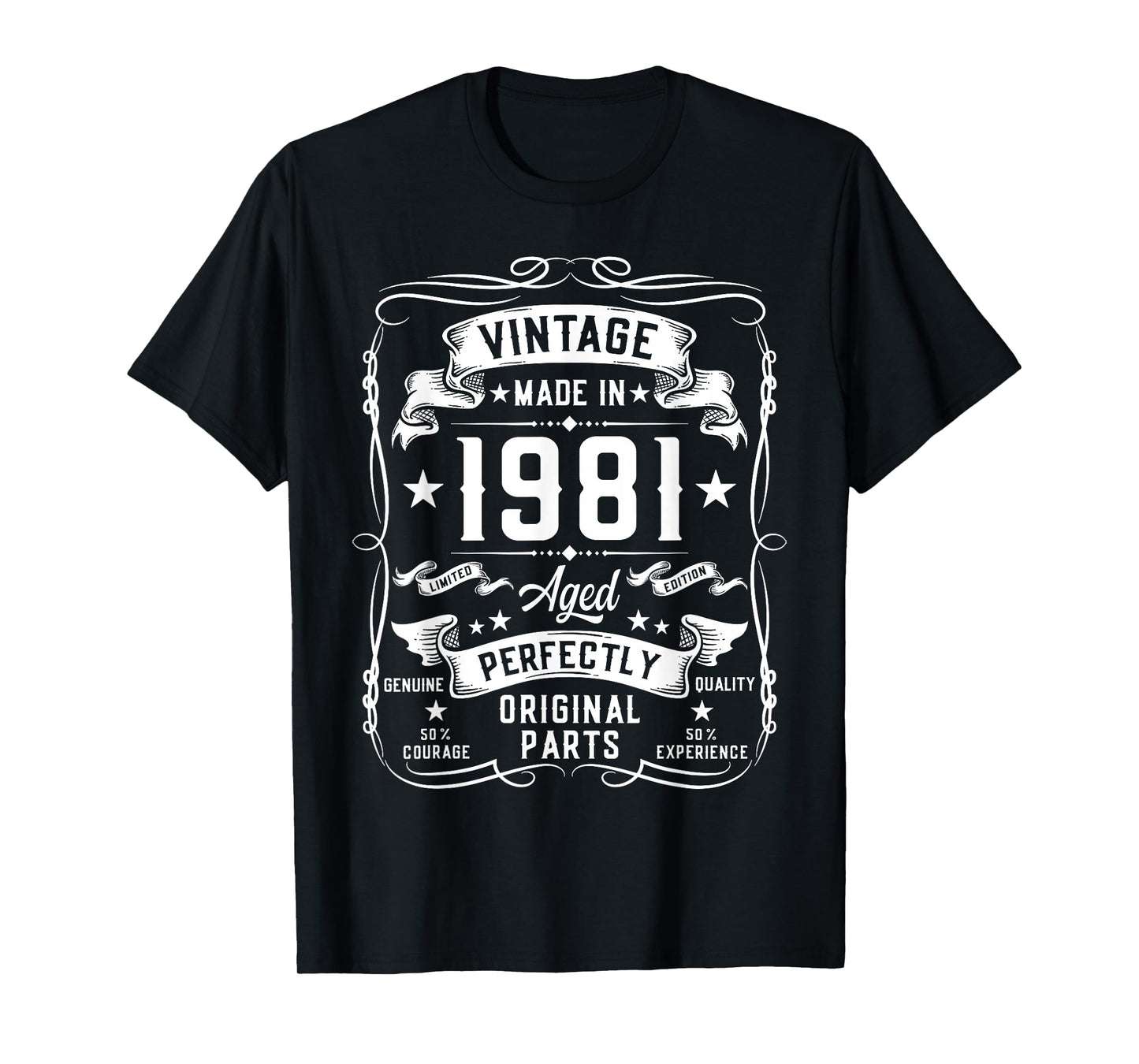 Vintage 1981 44 Years Old Gifts for Men 44yr 44th Birthday T-Shirt