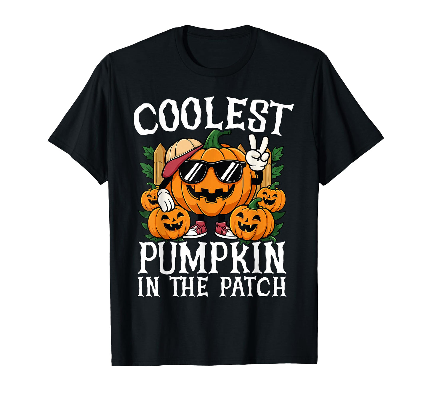 Funny Halloween Boys Men Kids Coolest Pumpkin In The Patch T-Shirt