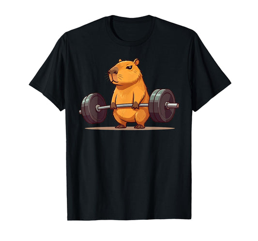 Deadlift Capybara Funny Fitness Capy Lover Men Women Kids T-Shirt