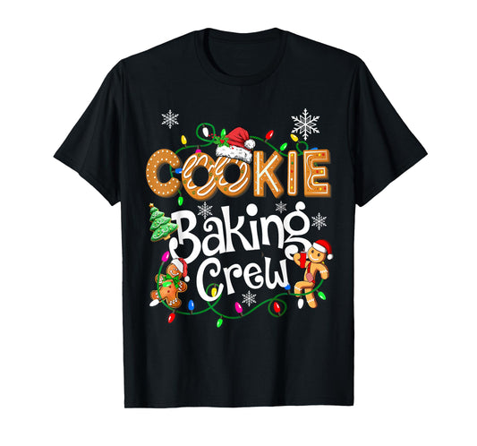 Cookie Baking Crew Cooking Lover Santa Xmas Gingerbread T-Shirt