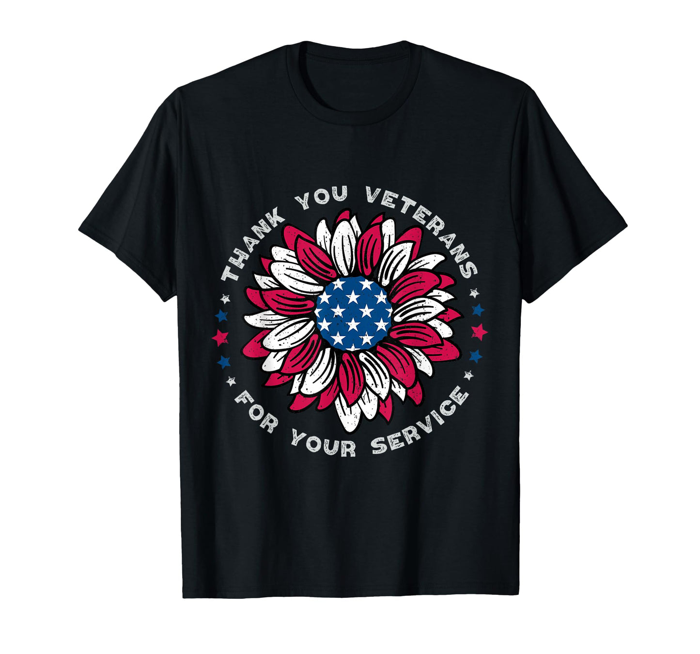 Thank You Veterans Sunflower, Military Veterans Day Tribute T-Shirt