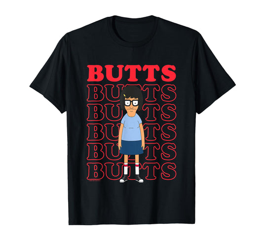 Bob's Burgers Tina Likes Butts Logo Stack T-Shirt