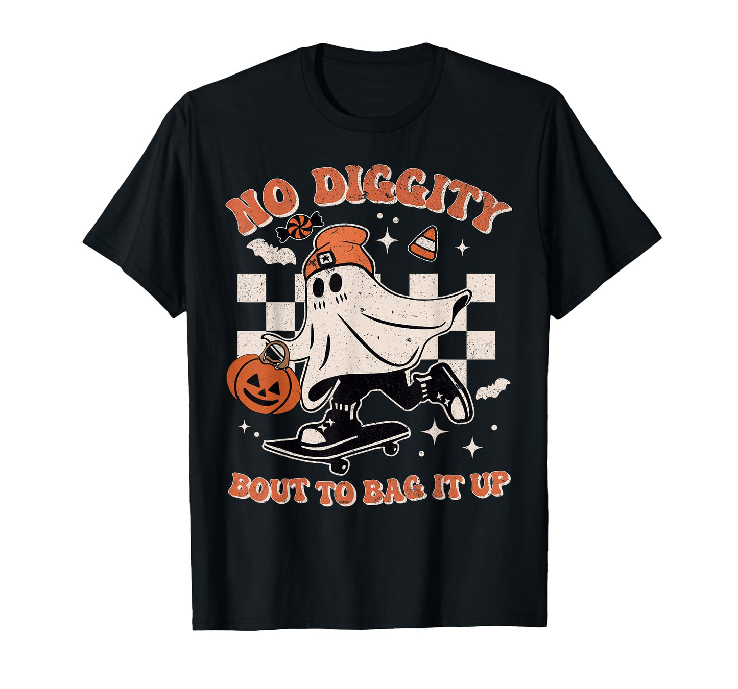 Halloween Ghost No Diggity Bout to Bag It Up Toddler Boy Kid T-Shirt
