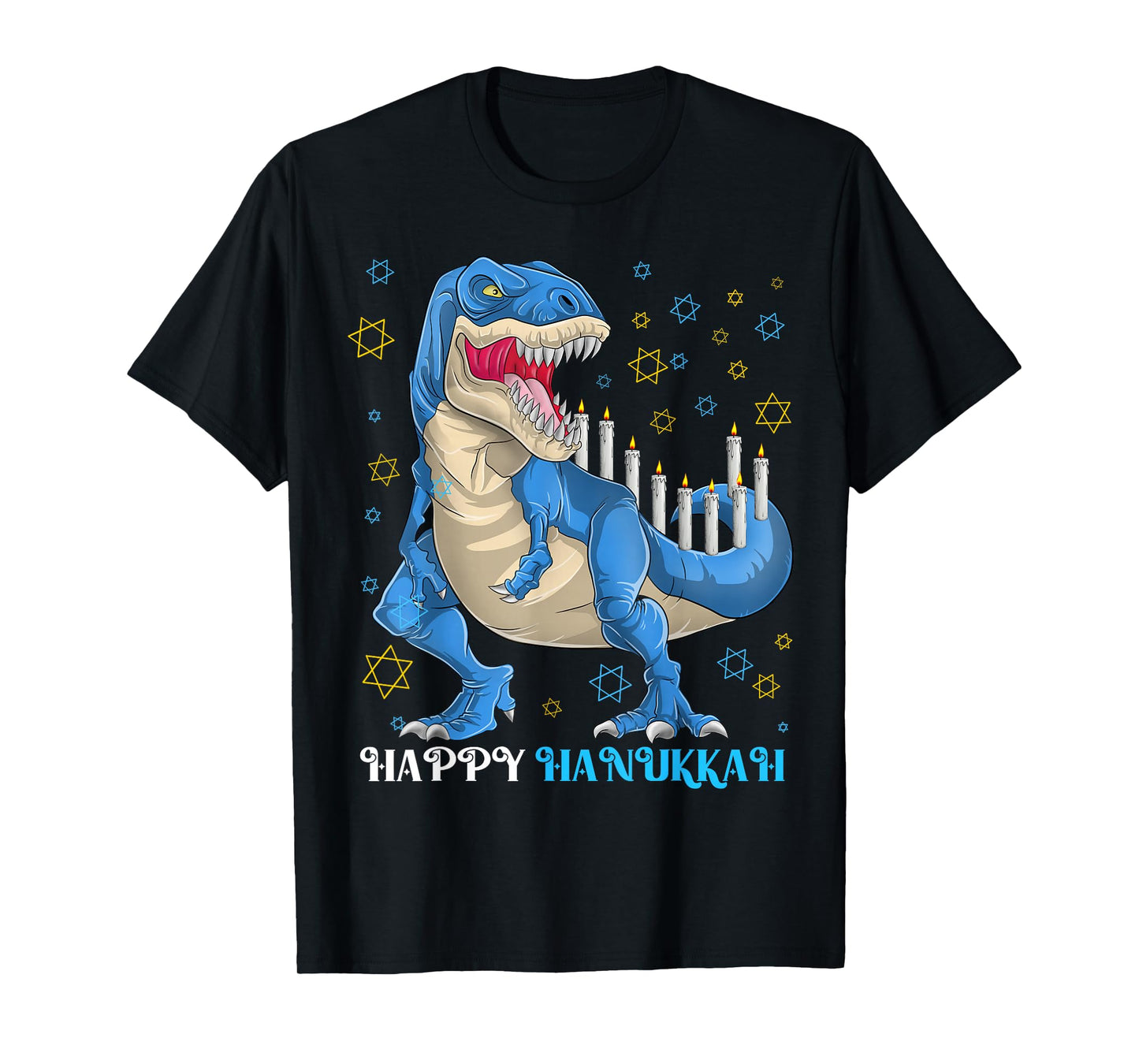 Menorasaurus Jewish Dinosaur Hanukkah Kids Boys Gift T-Shirt