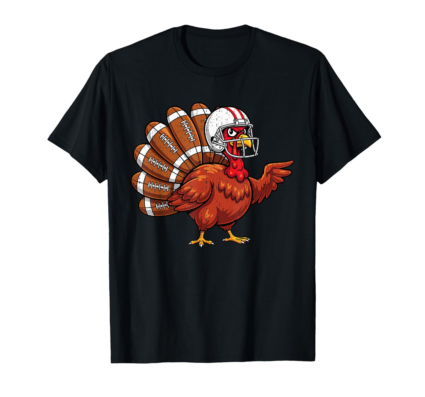 Funny Turkey Football Fall Thanksgiving Costume Men Boy Kids T-Shirt