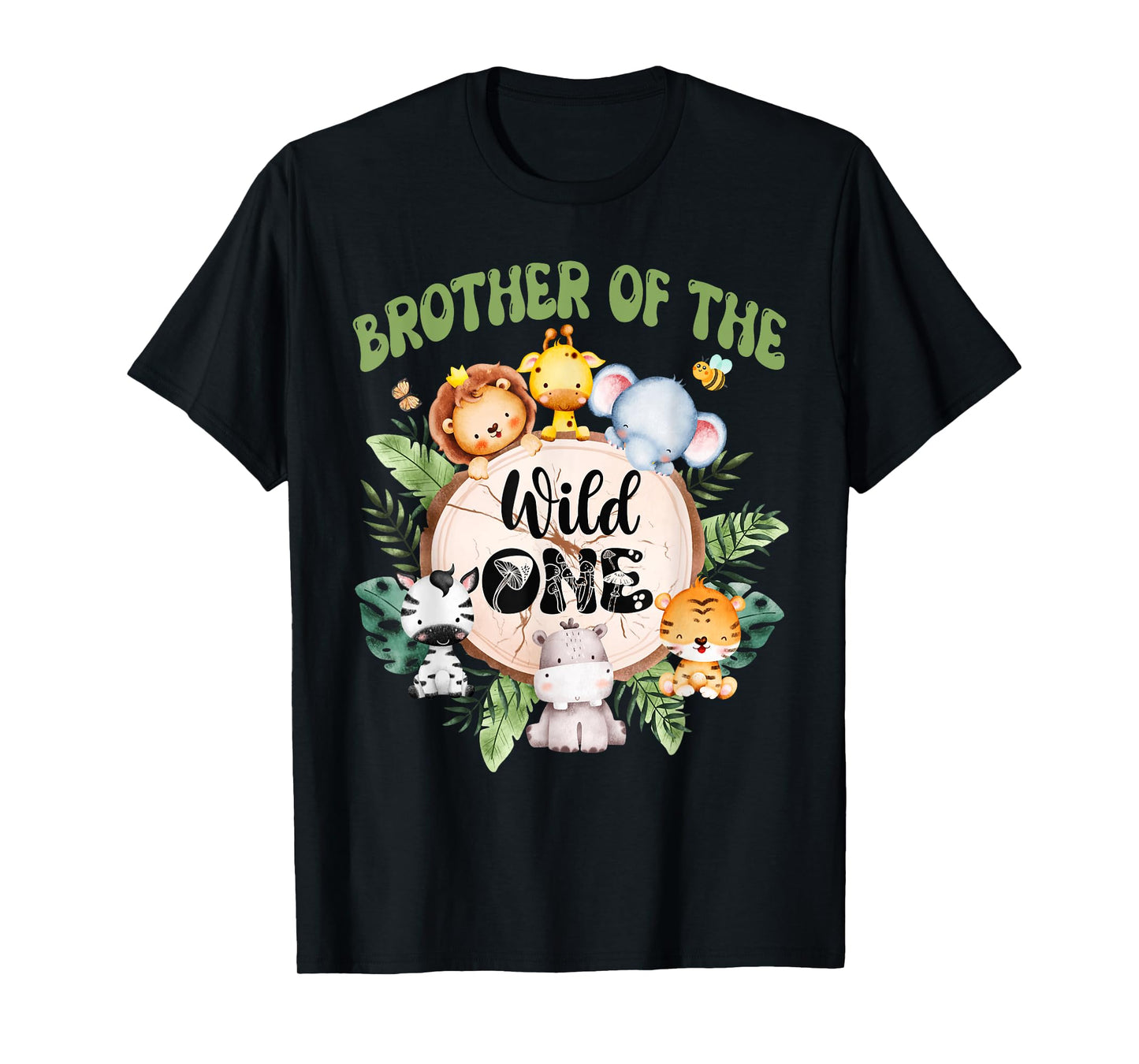 Brother Of The Wild One 1st Birthday Safari Family Matching T-Shirt