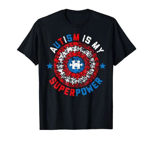 Autism Is My Superpower Autism Awareness Autistic For Boys T-Shirt