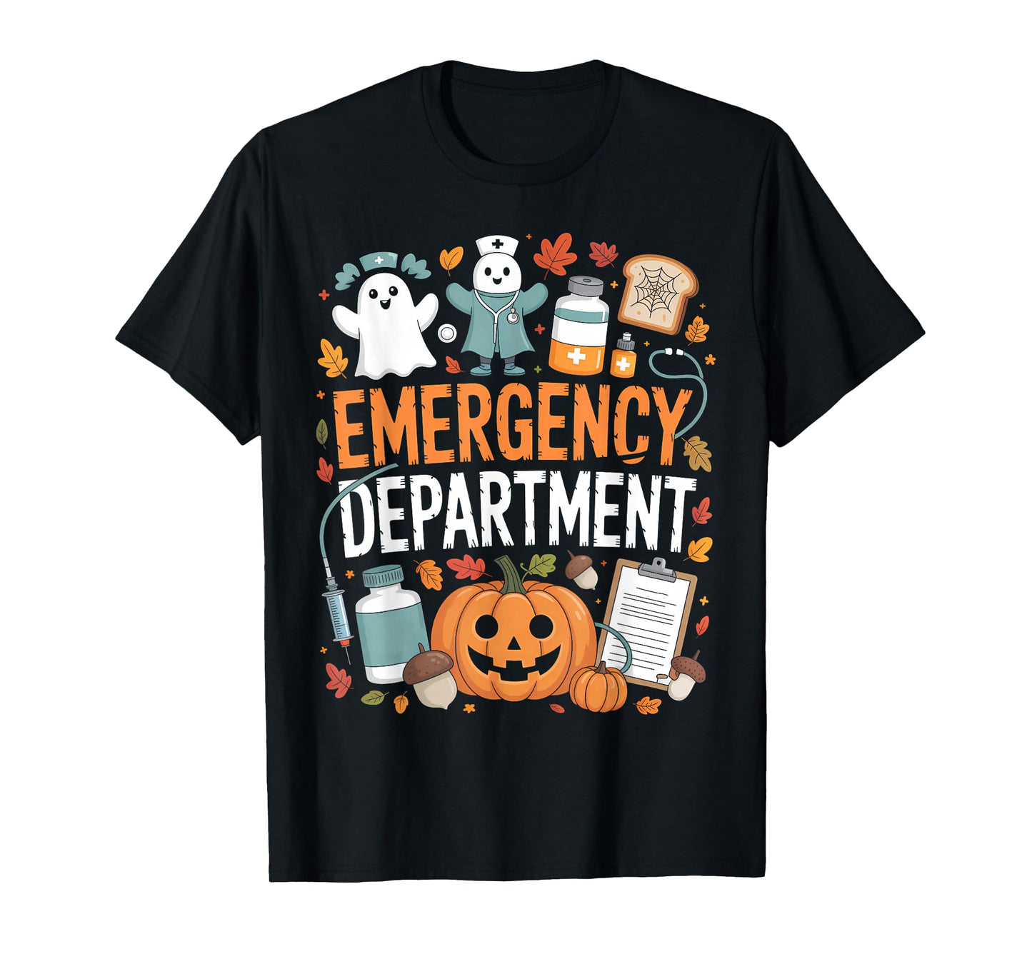 Emergency Department Funny ER Nurse Halloween Spooky Season T-Shirt