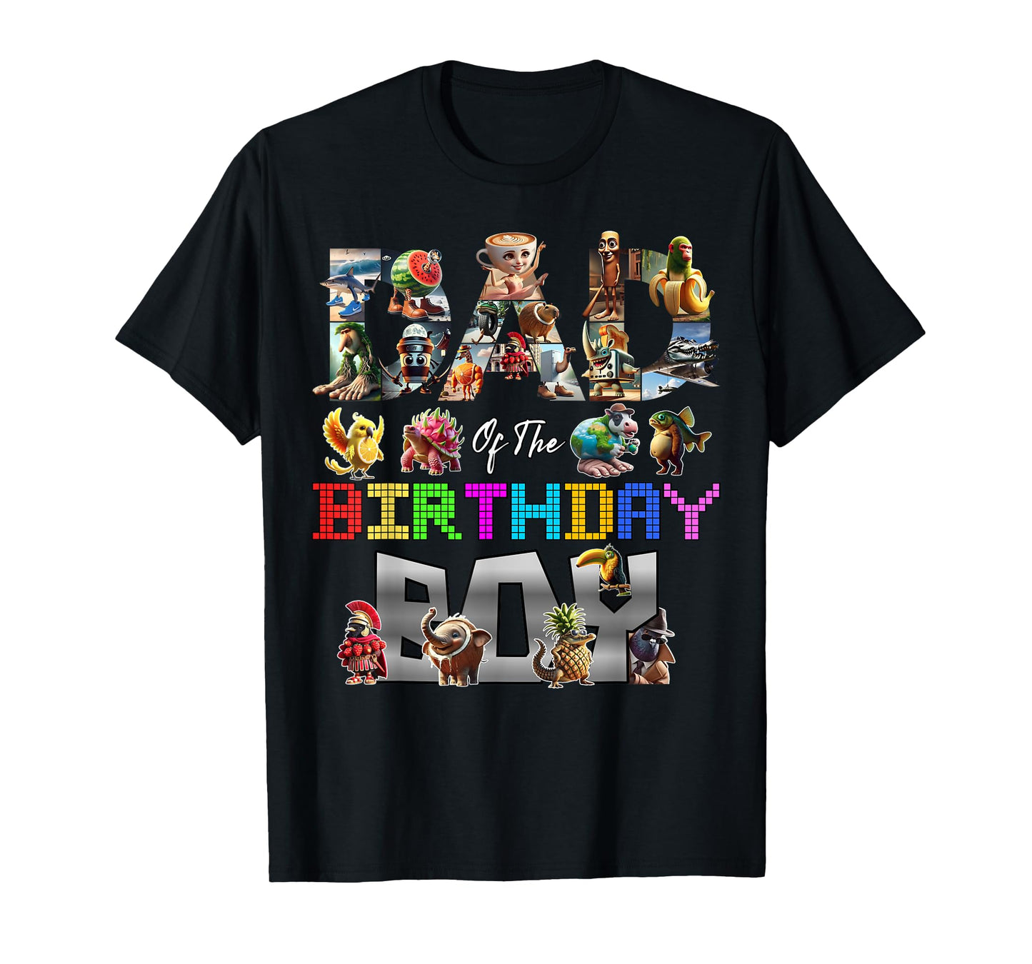 Dad Of The Birthday Boy Italian Brainrot Meme Party Funny T-Shirt