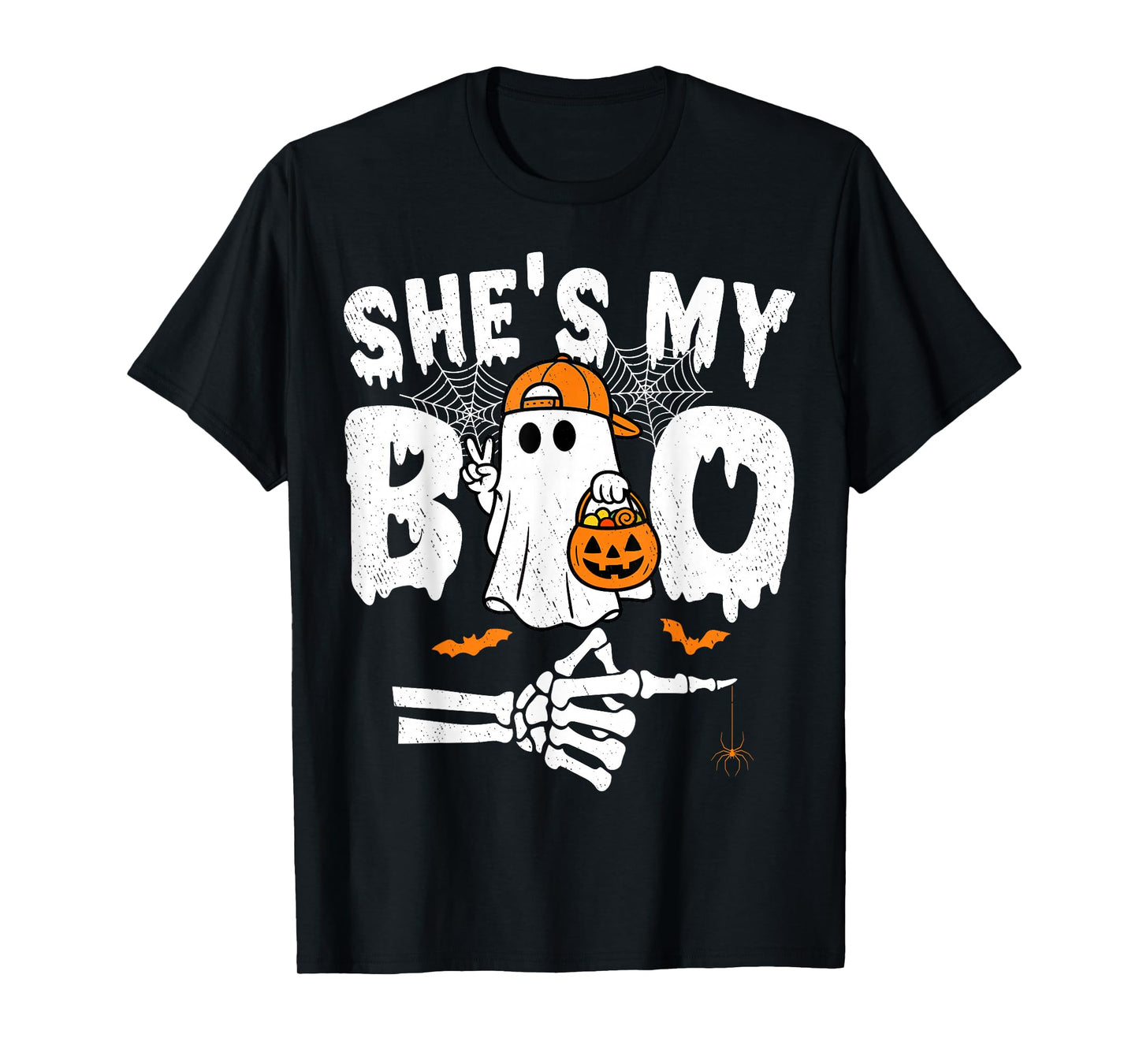 He's My Boo Matching Couple Halloween Couples She's My Boo T-Shirt