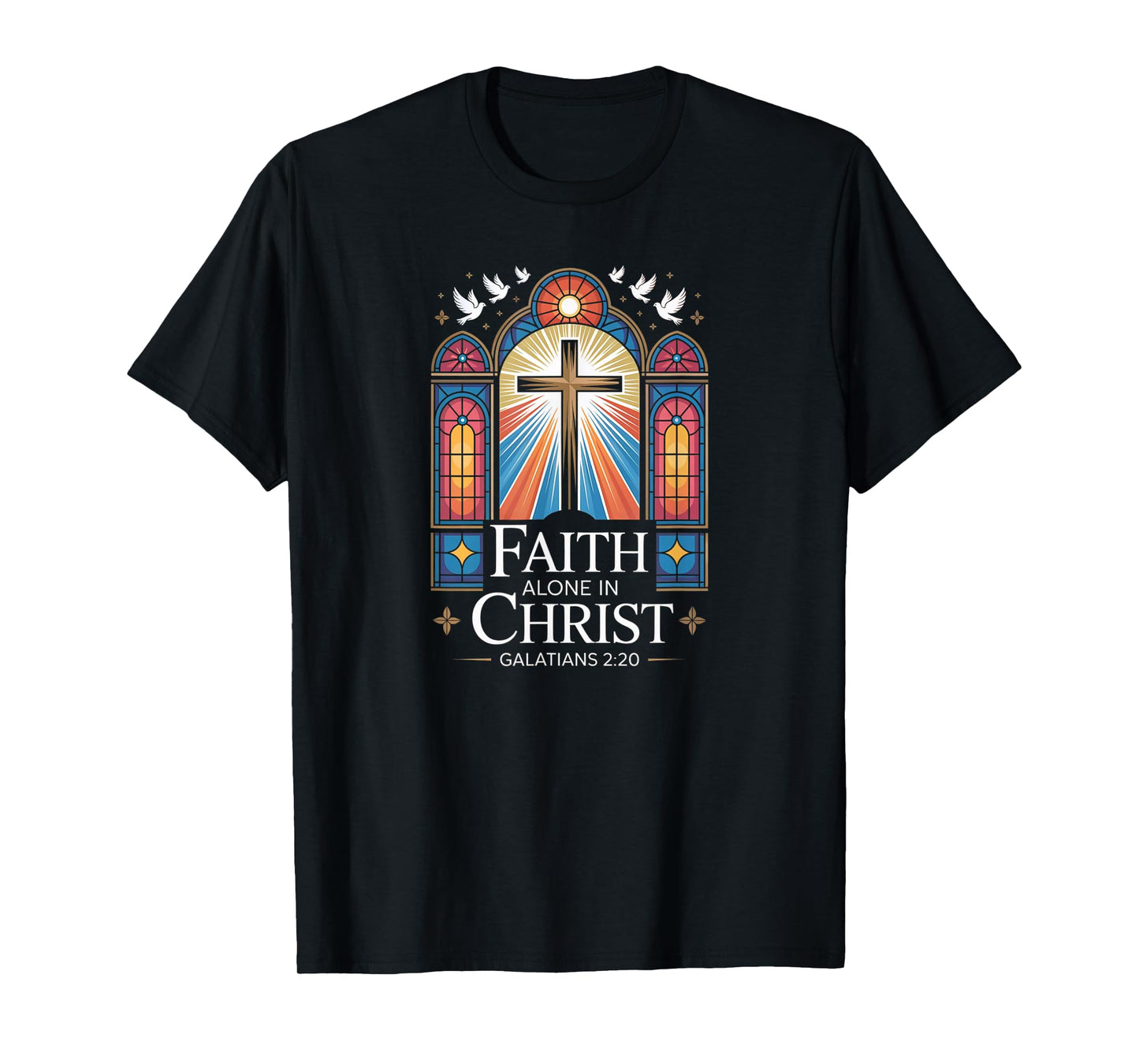 Faith Alone in Christ Cross Galatians 2:20 T-Shirt