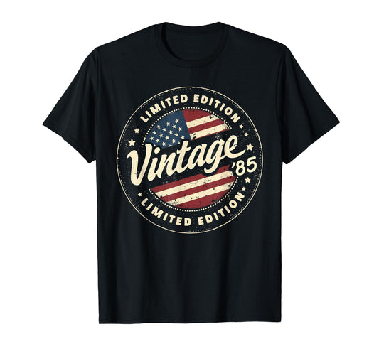 Vintage 40th birthday men Born 1985 40 years old Bday mens T-Shirt