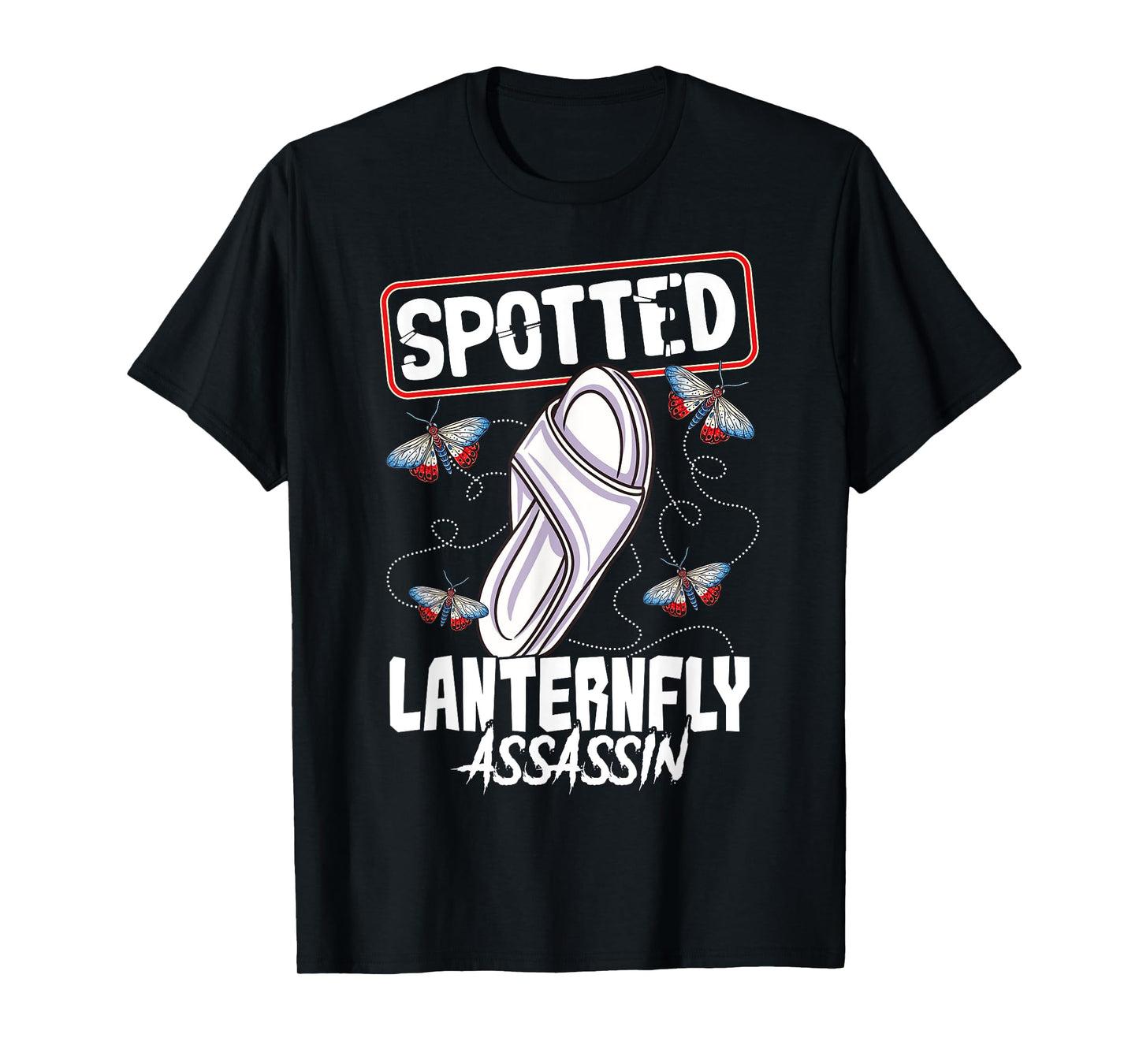 Spotted Lanternfly Trap Assassin Ninja Warrior Lantern Fly T-Shirt