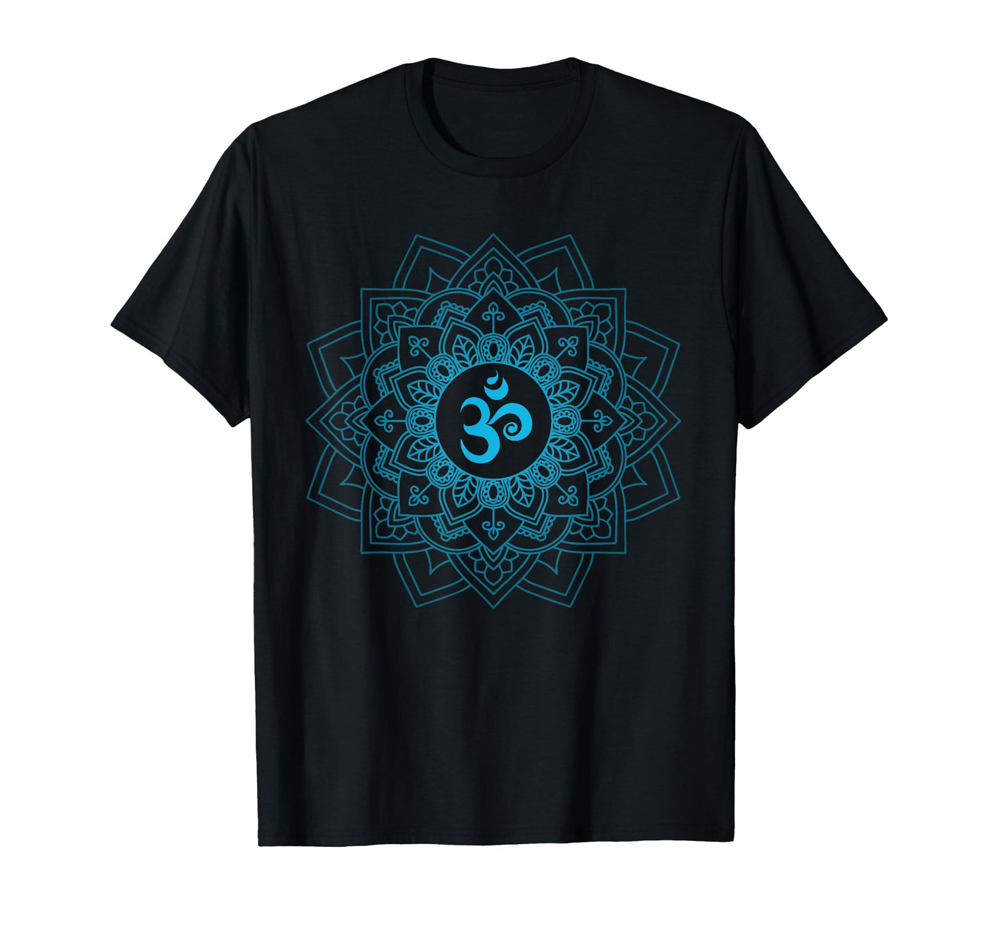 Blue Unisex Om Meditation Mandala T-Shirt