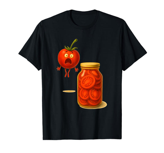 Funny Tomato Surprise A Jar Of Sliced Tomatoes T-Shirt