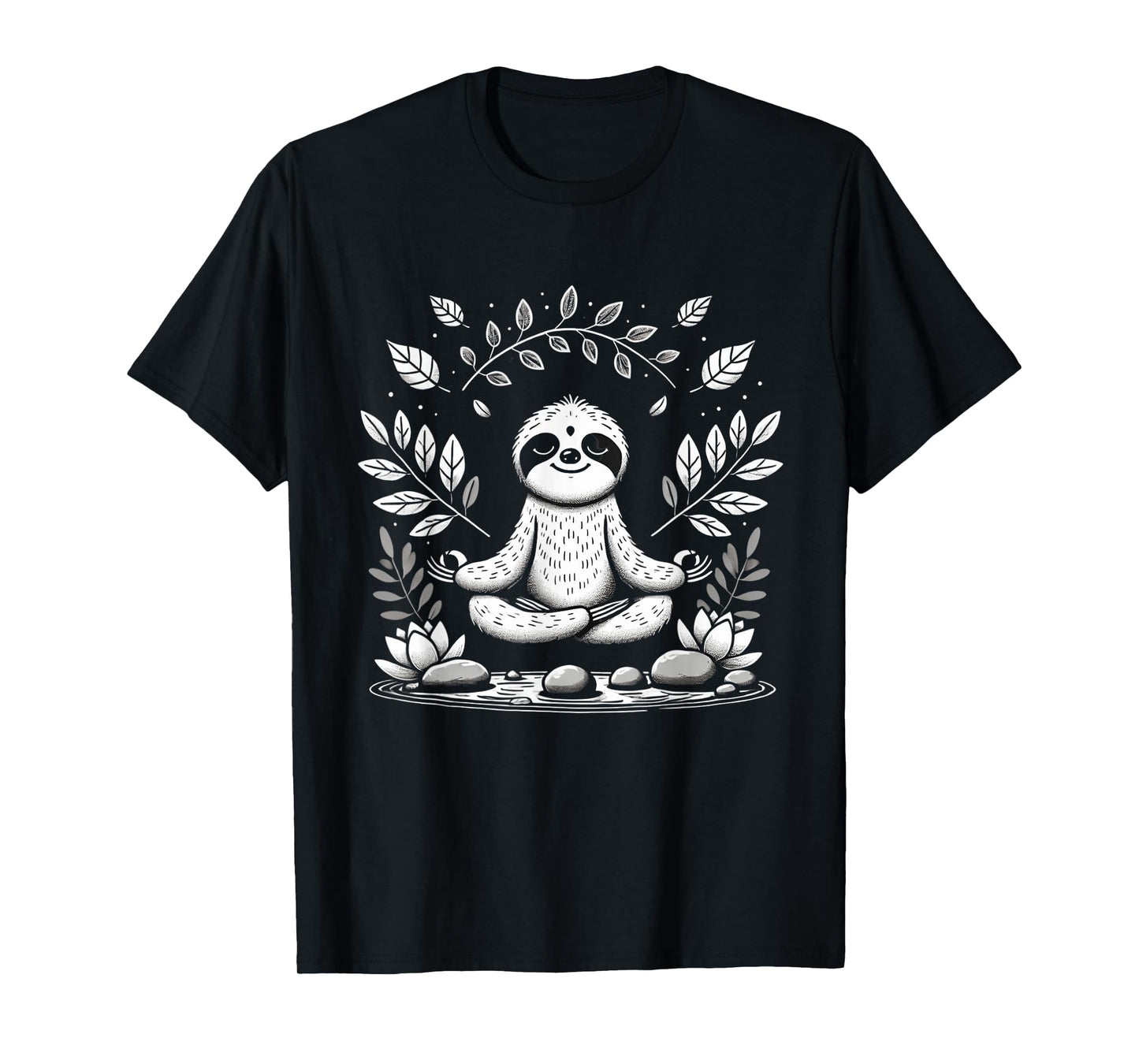 Cute Funny Sloth Meditating Meditation Peace Zen Sloth T-Shirt