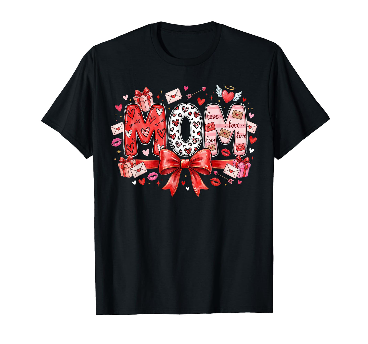 Gifts Love Mother Hearts Mama Valentine Mom Valentines T-Shirt