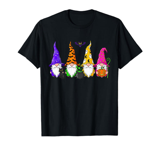 Cute Gnome Squad Shirt Pumpkin Funny Halloween Men Women T-Shirt