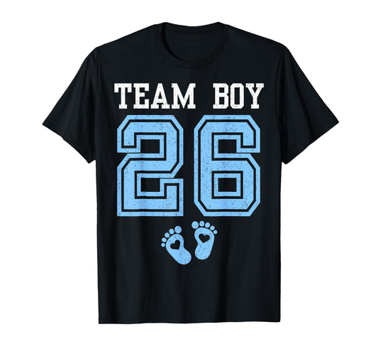 Team Boy 2026 Gender Reveal Party Baby Announcement Family T-Shirt
