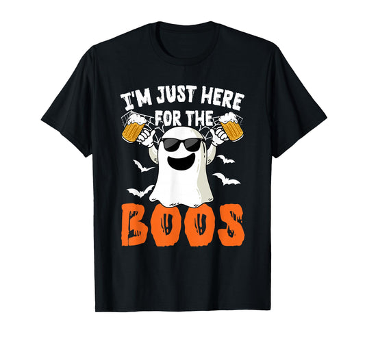 I'm Just Here For The Boos Cute Ghost Halloween Costume T-Shirt