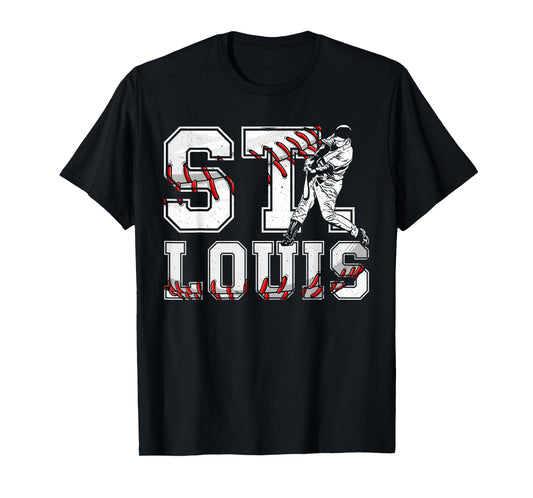 St. Louis Retro Baseball Lover Met At Game Day Men Boys Kids T-Shirt