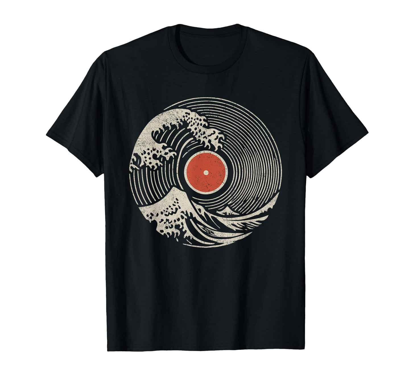 DJ Vinyl Record Sound Wave Turntable Disc Jockey Music Lover T-Shirt