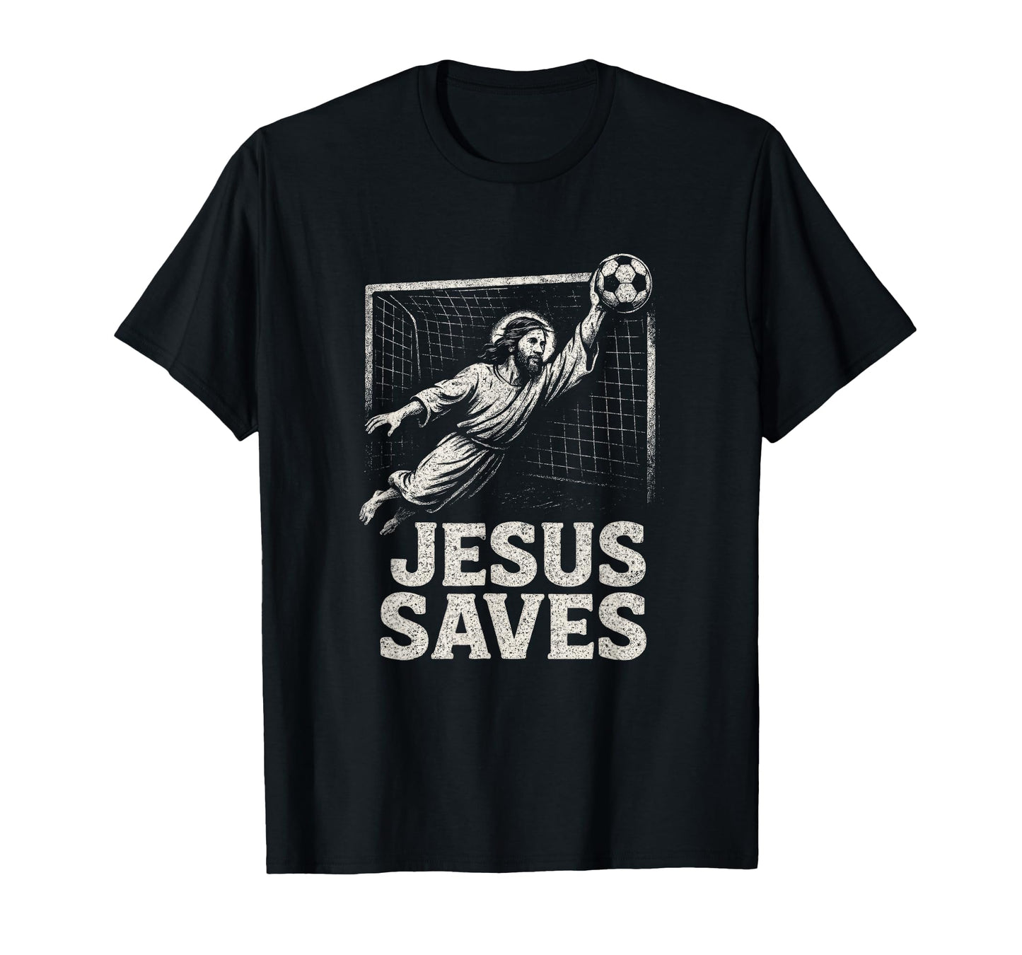 Jesus Saves - Soccer Goalie Christian Inspirational T-Shirt
