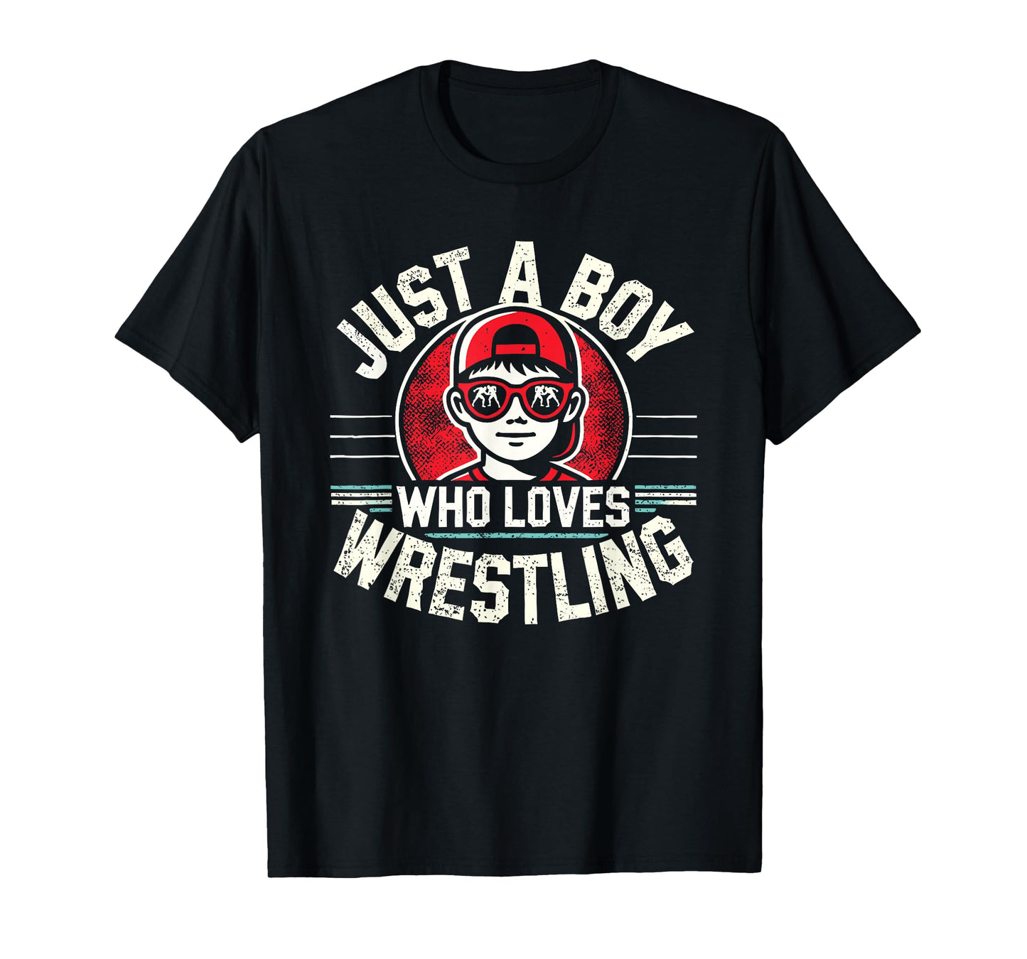 Just A Boy Who Loves Wrestling, Boys & Kids, Wrestler T-Shirt