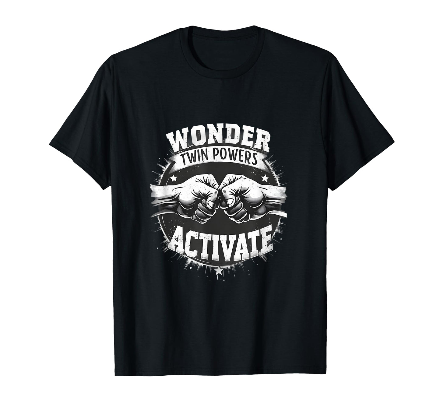 Funny Twins Power Activate Wonder Design T-Shirt