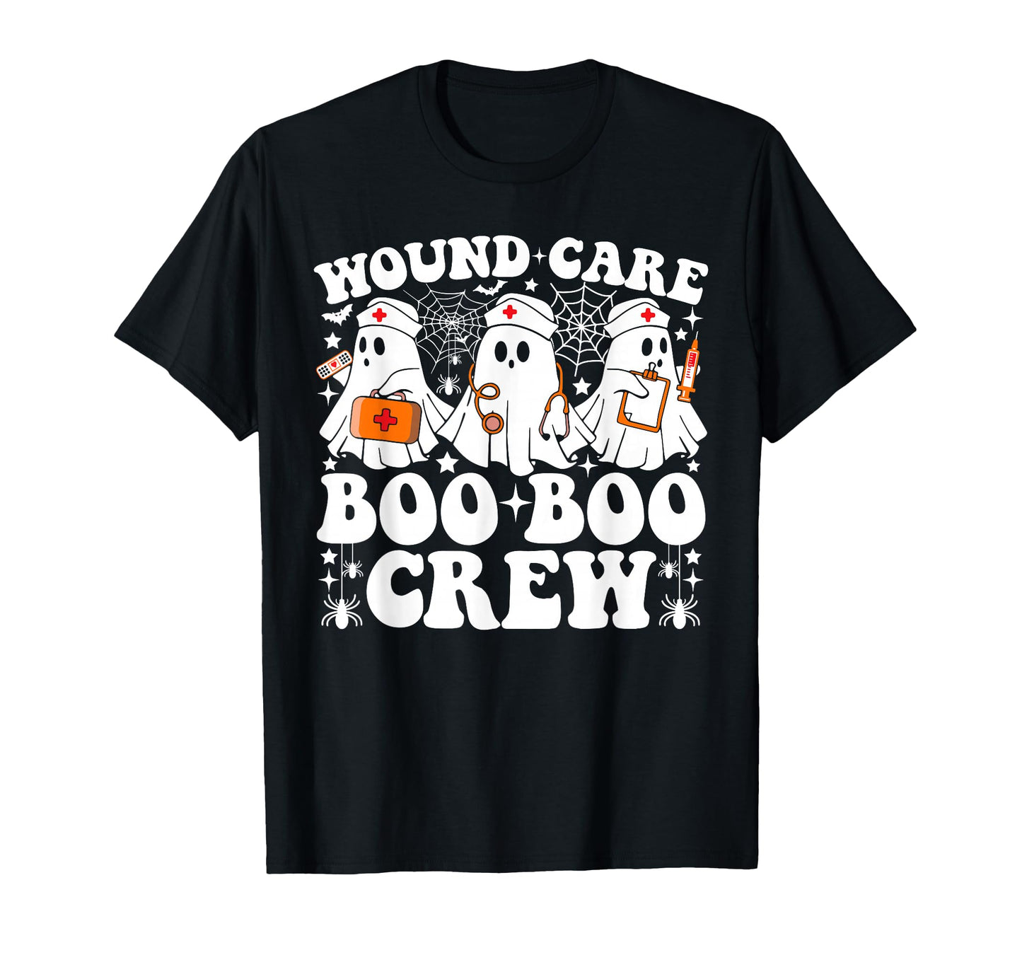 Wound Care Boo Boo Crew Nurse Funny Ghost Halloween Nurse T-Shirt