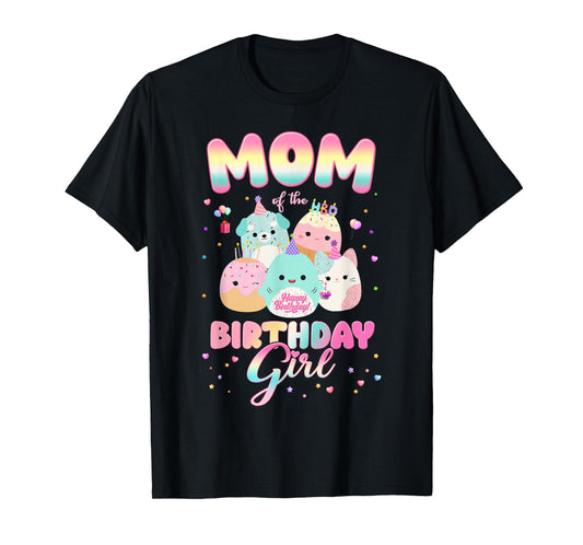 Birthday Family Party Squish Squad Mom Of The Birthday Girl T-Shirt