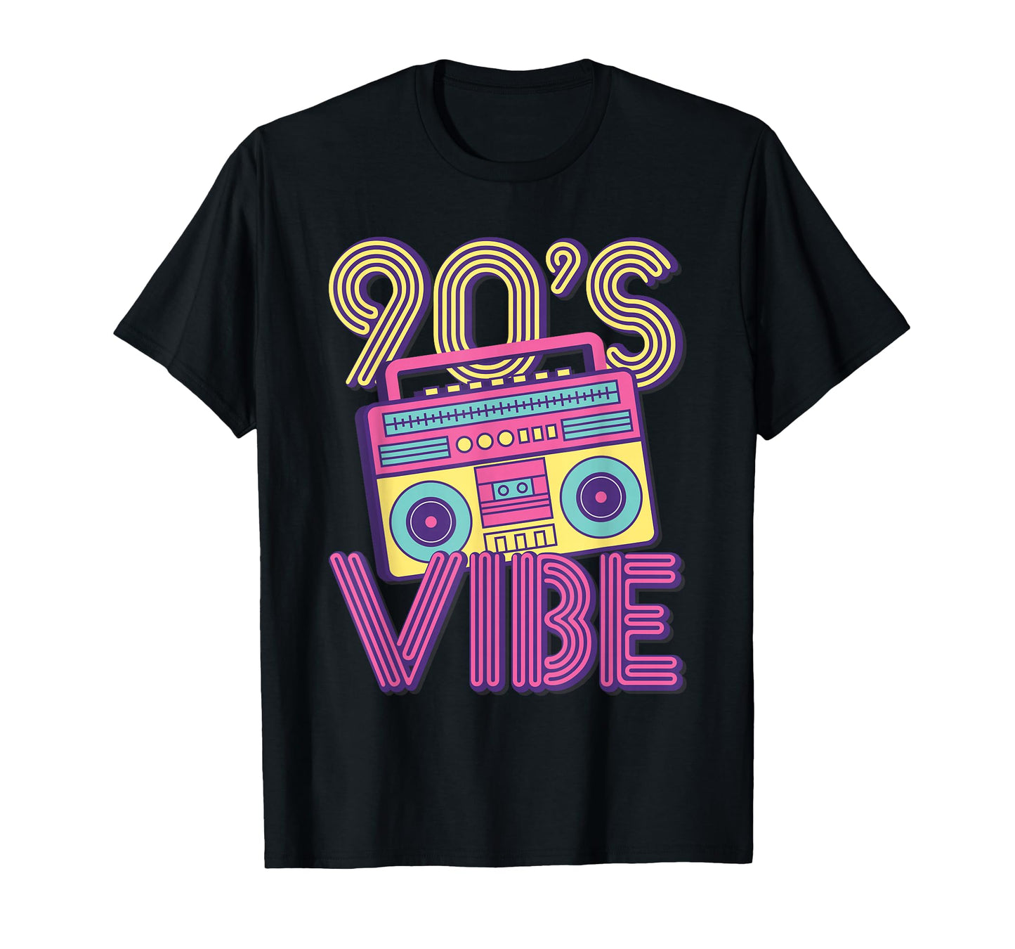 90's Vibe Vintage Style Cassette Tape Music Nostalgic Vibes T-Shirt