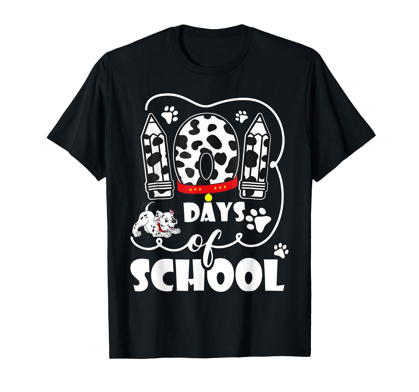 100 Days of School Dalmatian Dog Kids 100 Days Smarter T-Shirt