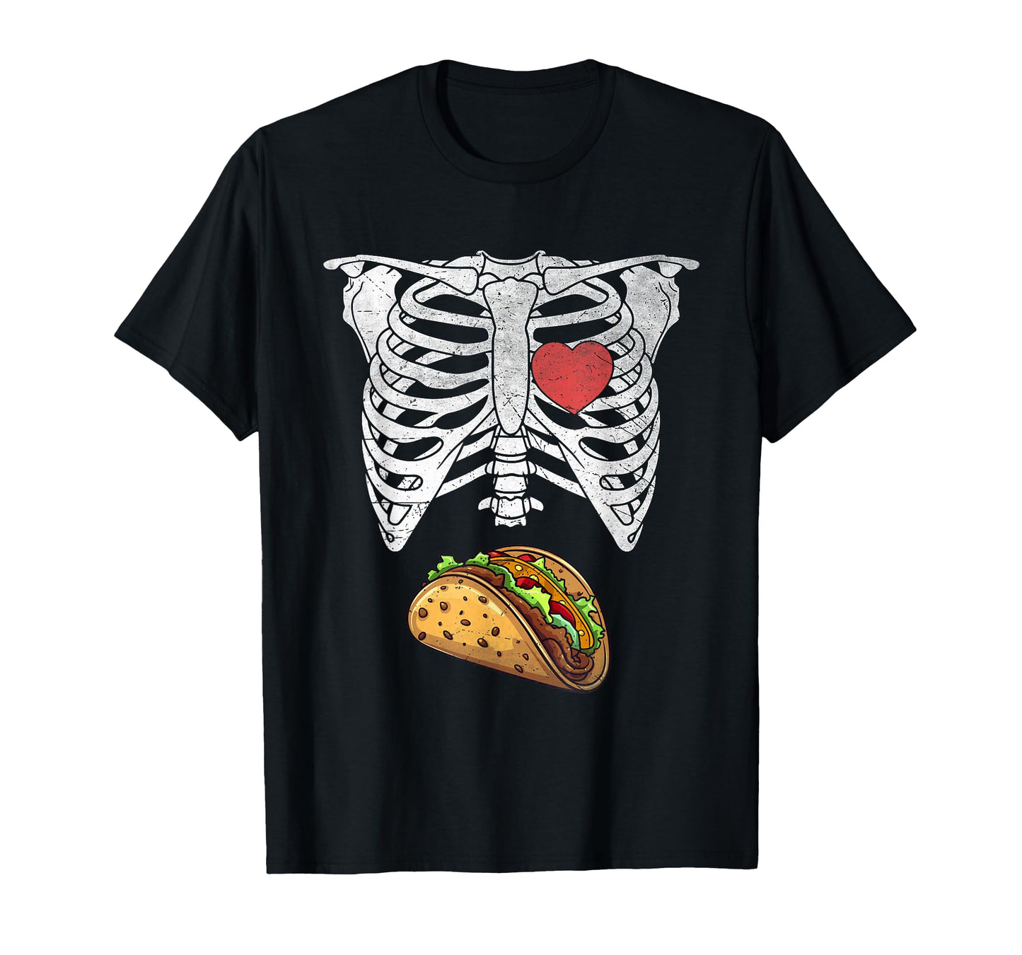 Halloween Dad Skeleton Tacos Funny Pregnancy Couple Mens T-Shirt