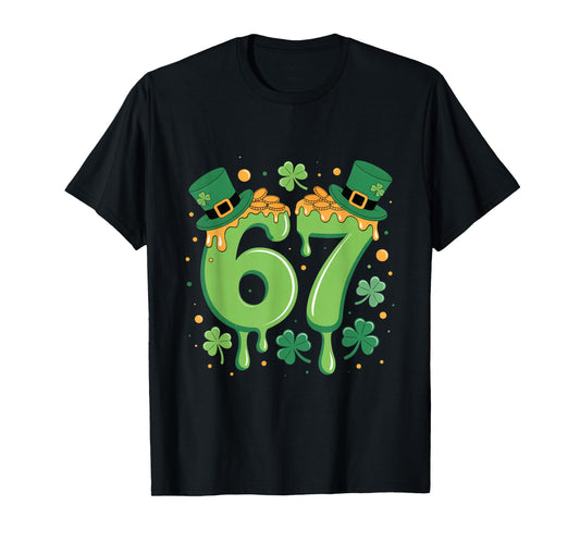 Six Seven St Patricks Day 67 6 7 Lucky Leprechaun Men Women T-Shirt