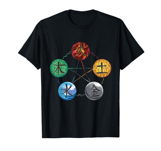 5 Element Qigong Energy Flow Meditation Tai Chi Yoga T-Shirt