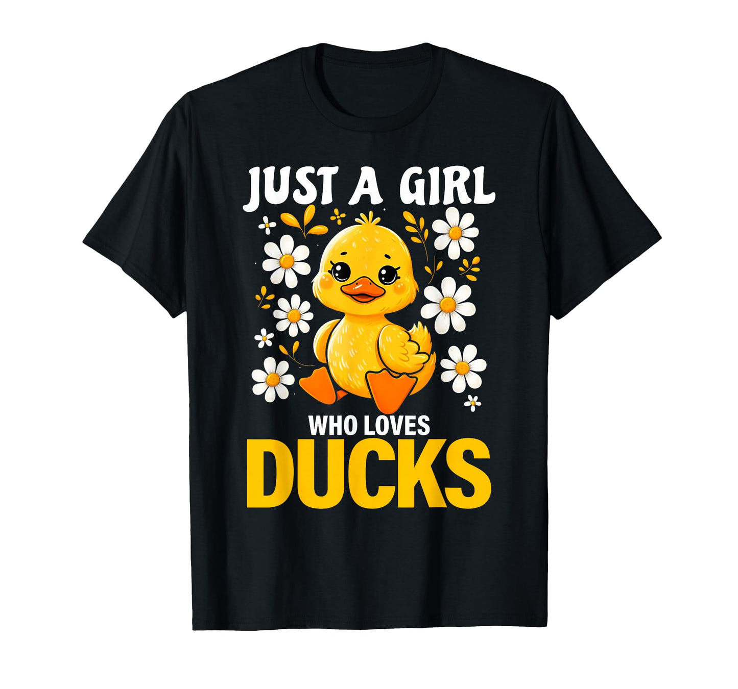 Just a Girl Who Loves Ducks Shirt Girl Cute Funny Duck Gifts T-Shirt