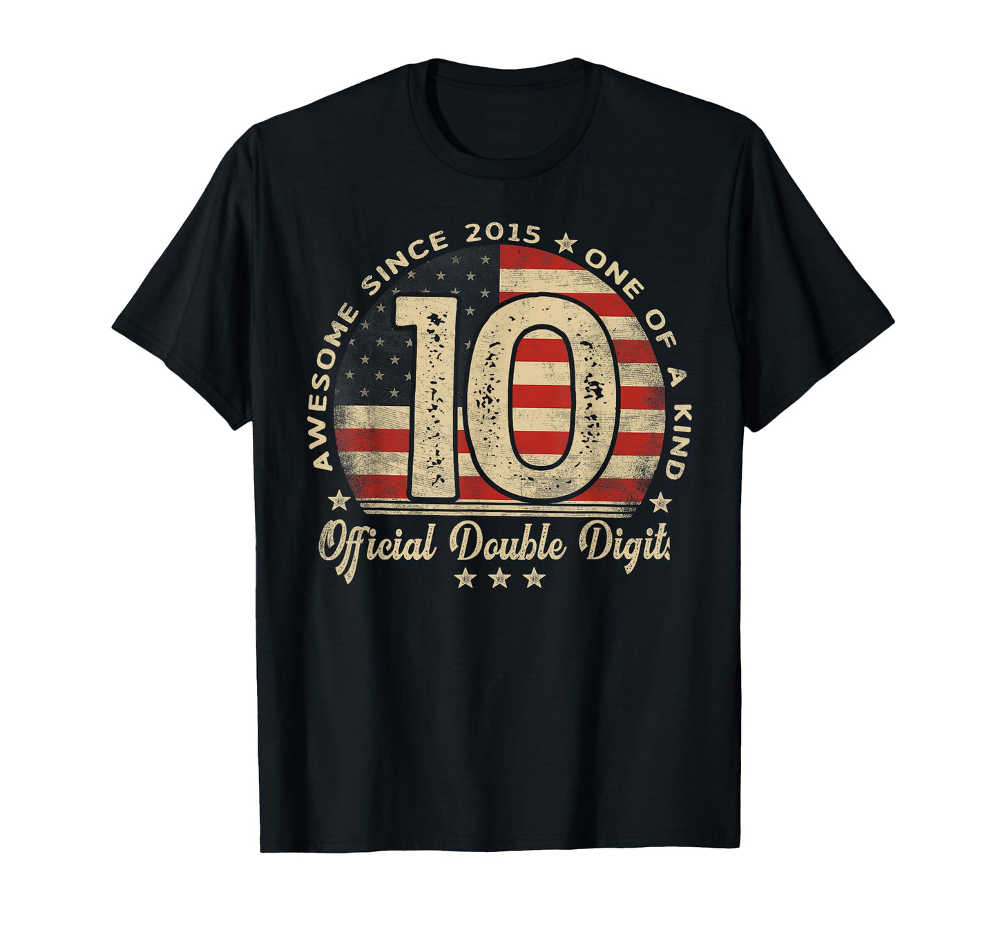 Awesome Since 2015 Official Double Digits 10th Birthday T-Shirt
