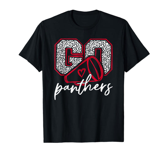 Go Cheer Panthers School Sports Name Panthers Back To School T-Shirt