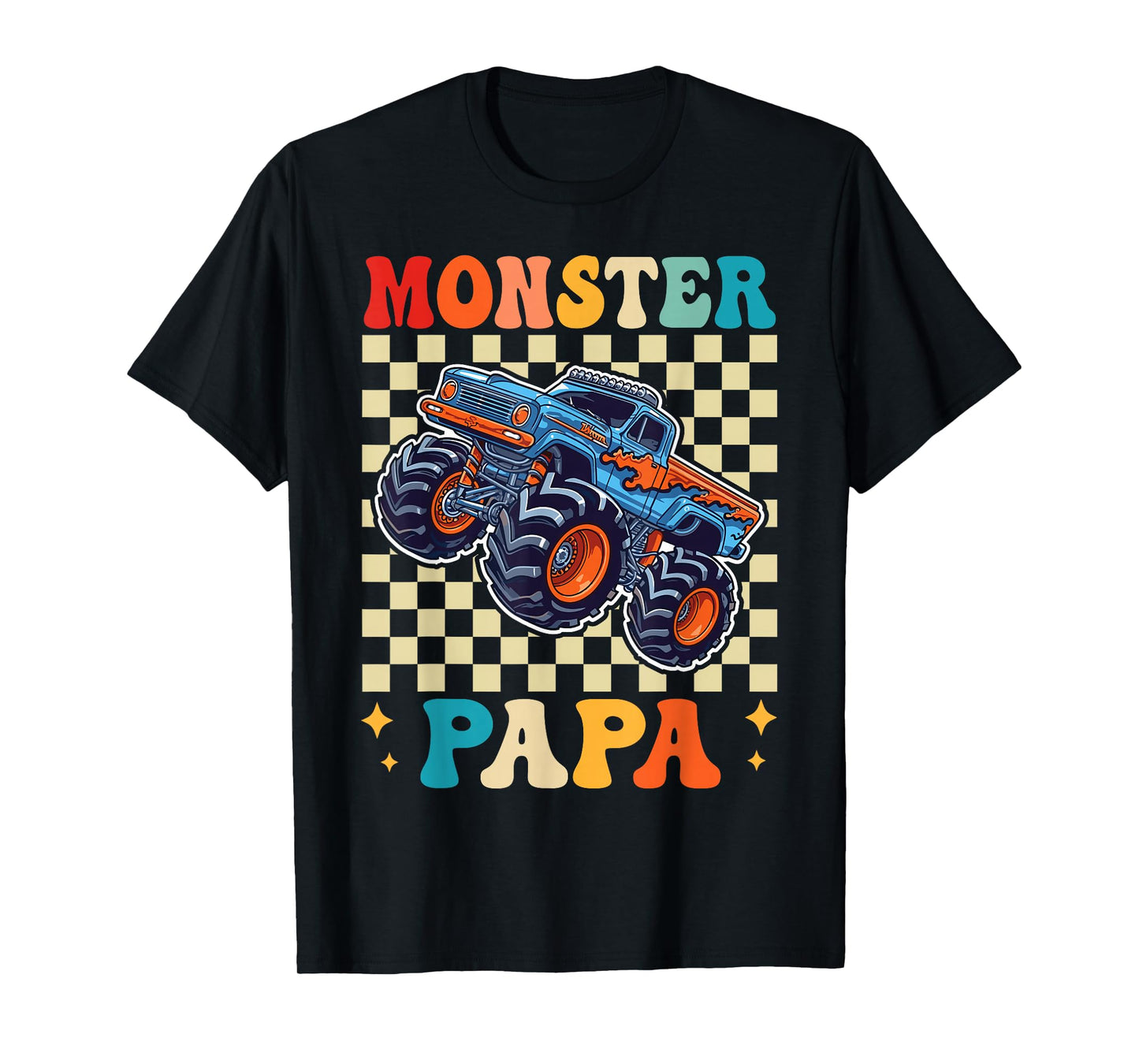 Monster Truck Papa Family Matching Monster Trucks Birthday T-Shirt