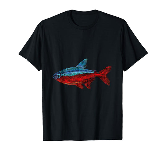 Cardinal Tetra Paracheirodon axelrodi Freshwater Aquarium T-Shirt