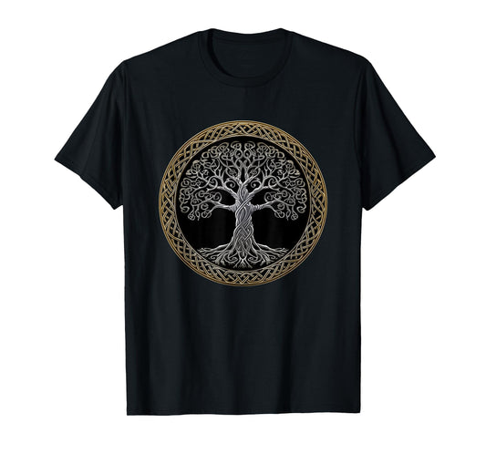 Viking Symbol I Gifts & Clothing I Star Park Trend Celtic tree of life, Yggdrasil, norse mythology, world tree T-Shirt, Small