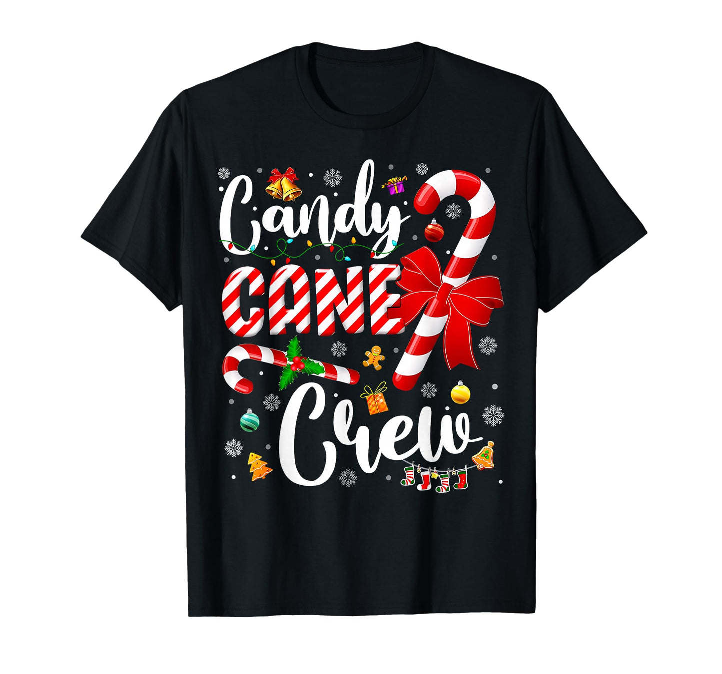 Candy Cane Crew Christmas Xmas Love Candy Boys Girls Kids T-Shirt