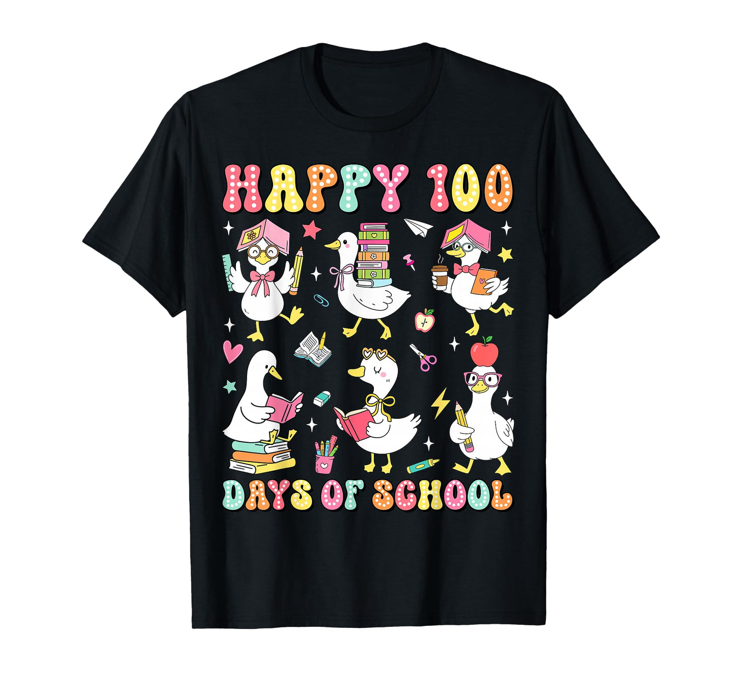 100 Days of Silly Gooses Funny 100th Day of School Teacher T-Shirt