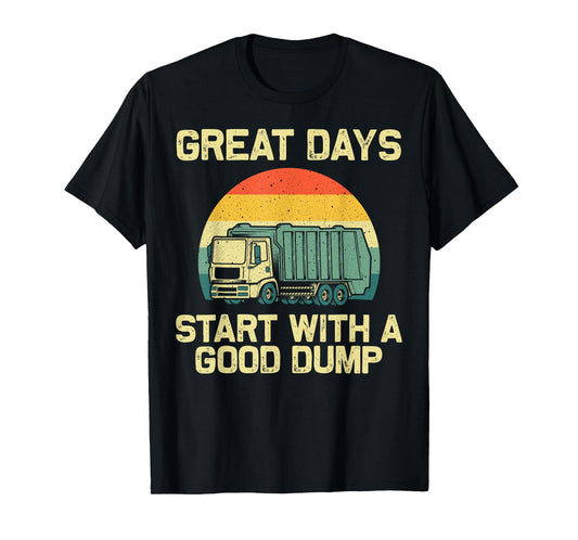 Cool Garbage Truck For Men Kids Boys Trash Waste Management T-Shirt